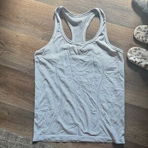 lululemon athletica Gray Striped Tank Top